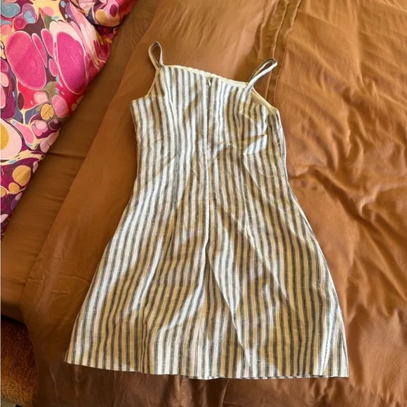 Reformation Blue and White Striped Mini Phillips Dress - Picture 5 of 5